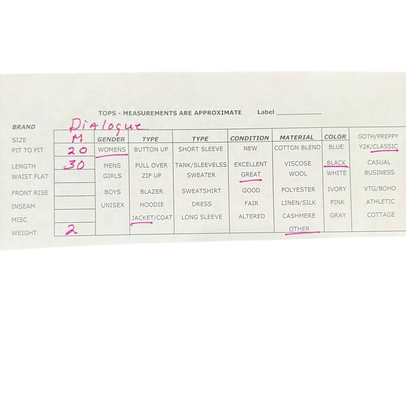 Vintage Dialogue Women's Black 100% Suede Leather Collared Button Front Jacket M - Picture 5 of 5